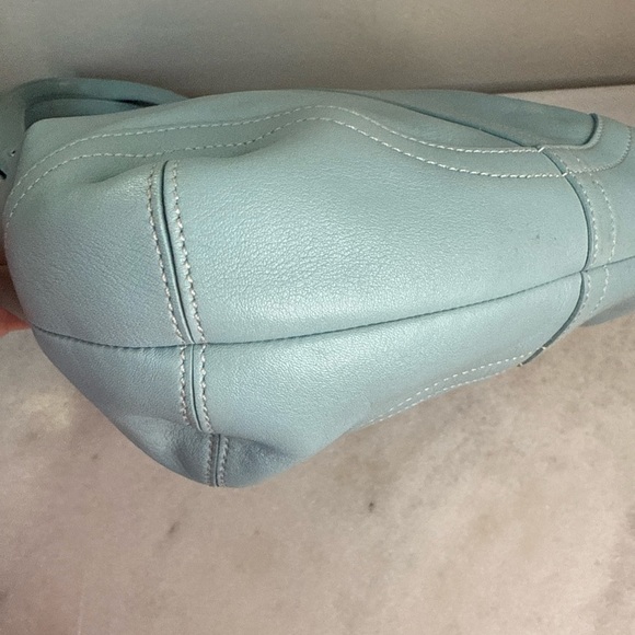 Coach Vtg Soho Soft Blue Leather Shoulder Hobo Bag 4983 Classic Purse 2003 Y2K - Picture 6 of 14